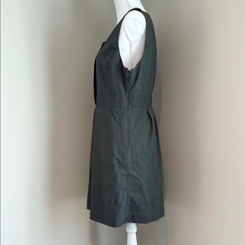 J. CREW | Caroline Dress | Sleeveless Inverted Pleat | Style 44774 (Olive) US12